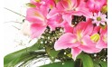 l'Agitateur Floral | zoom sur des lys rose du Bouquet de fleurs rose Eclatant