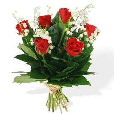 L'Agitateur Floral | image du Bouquet de Muguet & Roses Rouges