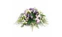 L'Agitateur Floral | Image de la composition de deuil dans les tons mauve et blanc