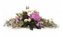 L'Agitateur Floral | image de la raquette de deuil parme & blanche Affection