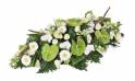 L'Agitateur Floral | image de la raquette de deuil vertes & blanche du nom de Commémoration
