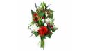 image de la Gerbe de fleurs à la main rouge et blanche "Hestia" | L'Agitateur Floral