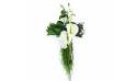 Image Croix de fleurs piquées tons blanc et verts "Mercure" | L'Agitateur Floral