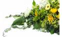 Image de la Raquette de deuil jaune & blanche "Pluton" | L'Agitateur Floral
