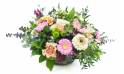 Image du Panier de fleurs champêtre roses et saumons "Artémis" | L'Agitateur Floral