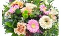 Image du Panier de fleurs champêtre roses et saumons "Artémis" | L'Agitateur Floral