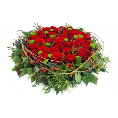 image du Coussin de roses rouges "Éros" | L'Agitateur Floral