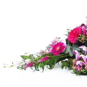 image de la Raquette de deuil dans les camaïeux de roses "Déméter" | L'Agitateur Floral