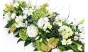 Zoom image du Dessus de cercueil blanches & vertes "Ulysse" | L'Agitateur Floral