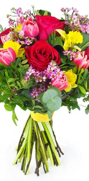 L'Agitateur Floral | Zoom milieu du bouquet champêtre "Mamie Jolie"