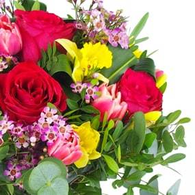 L'Agitateur Floral | Zoom gauche du bouquet champêtre "Mamie Jolie"
