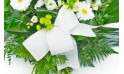 L'Agitateur Floral | vue sur le noeud de la gerbe de fleurs de deuil