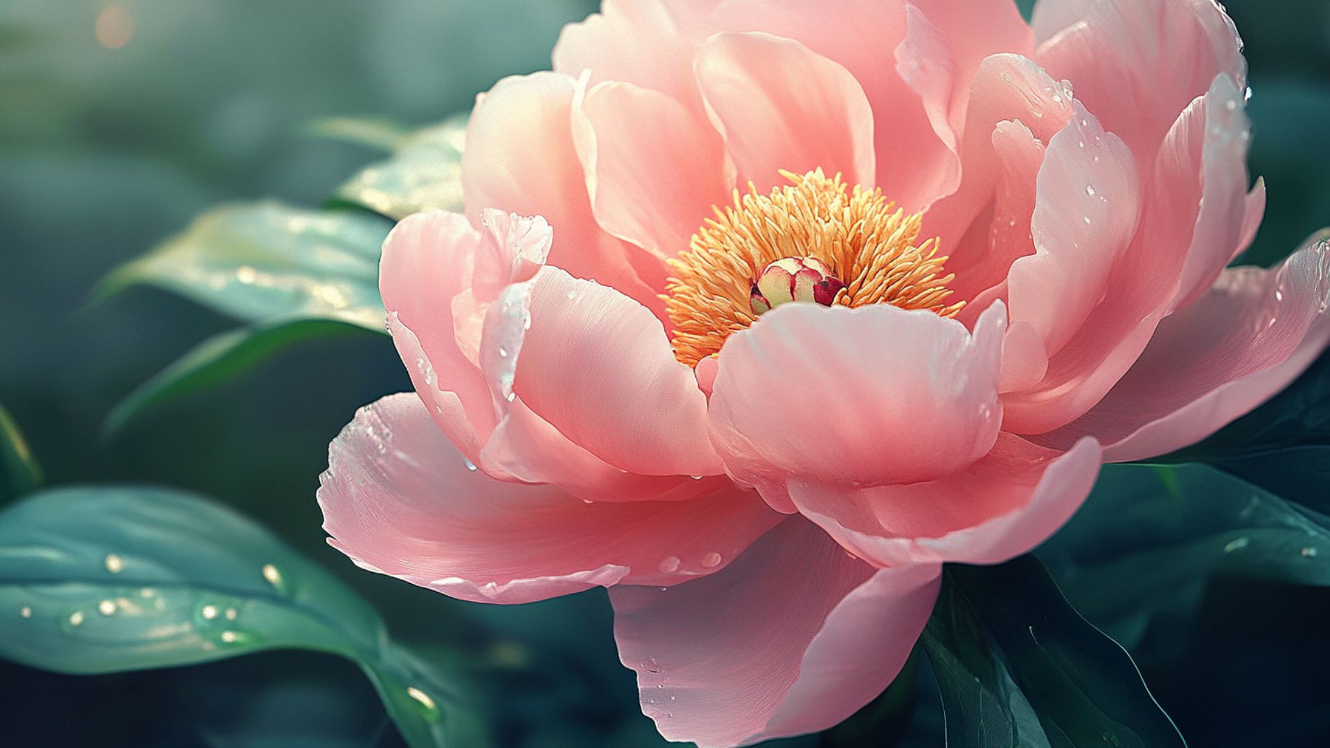 Pivoine rose symbolisant la protection maternelle