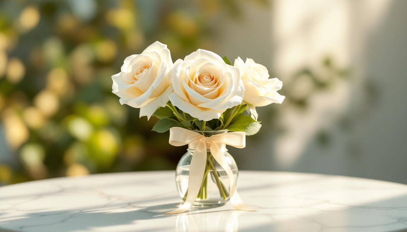 Roses blanches enterrement enfant symbole pureté innocence