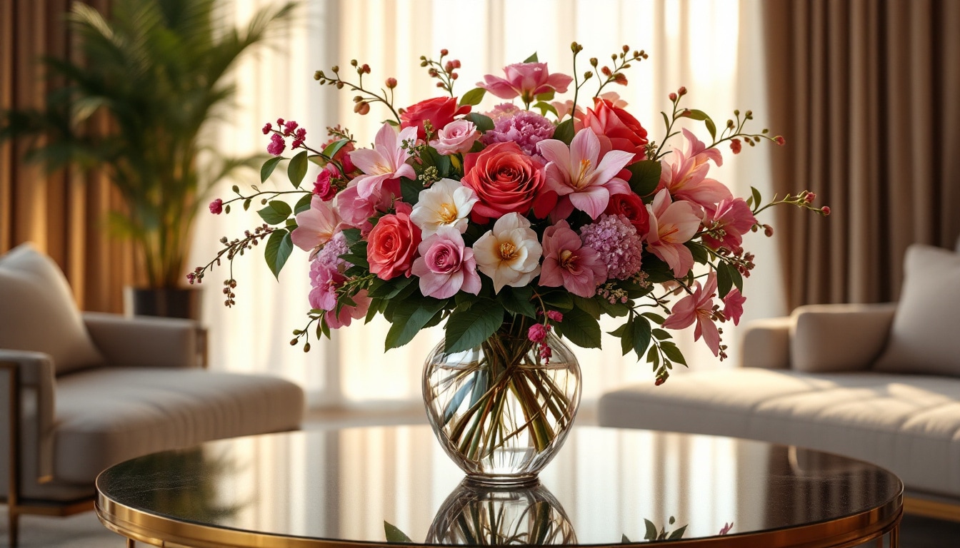 Décoration intérieure bouquet fleurs éternelles stabilisées