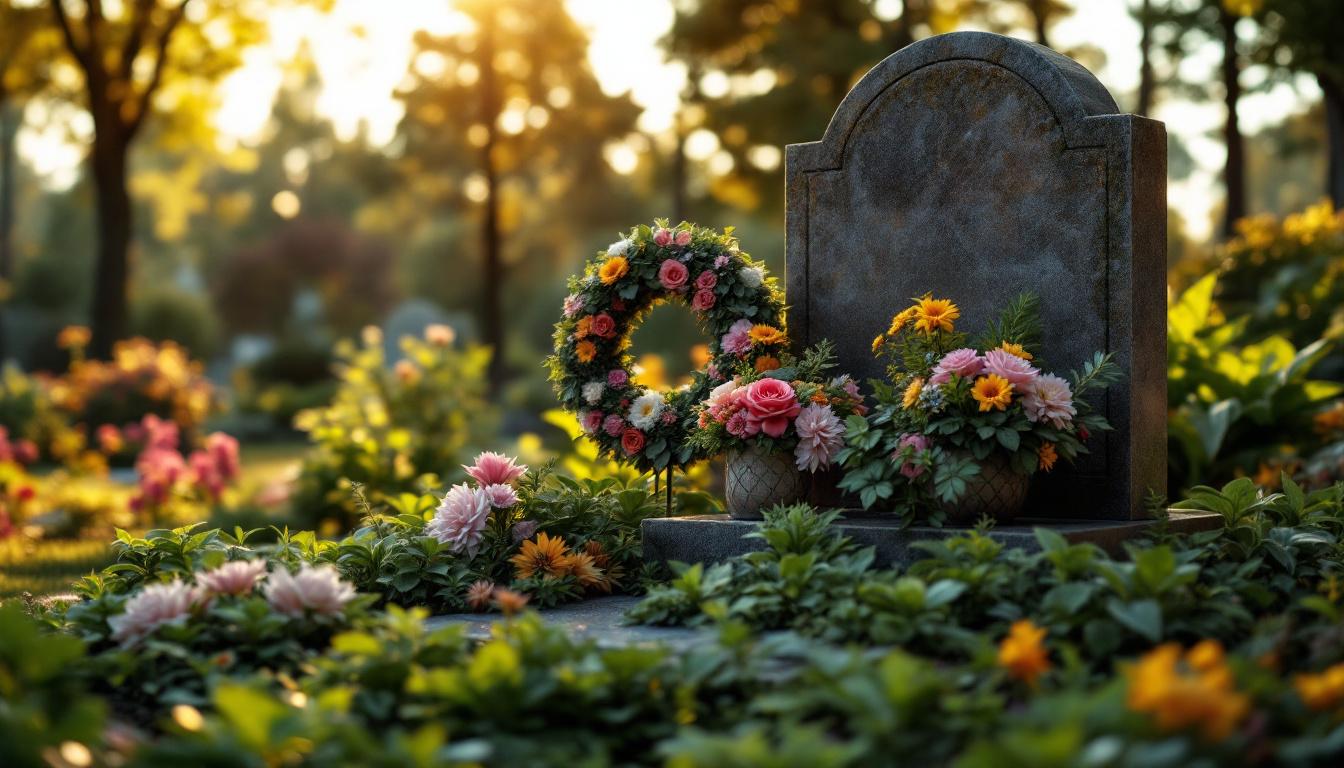 idées de compositions florales originales pour tombe