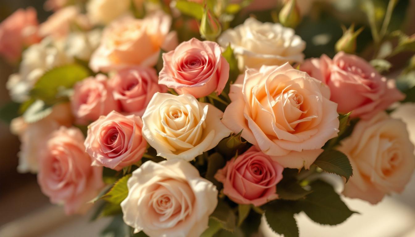 Bouquet mettant en avant le nombre symbolique de roses