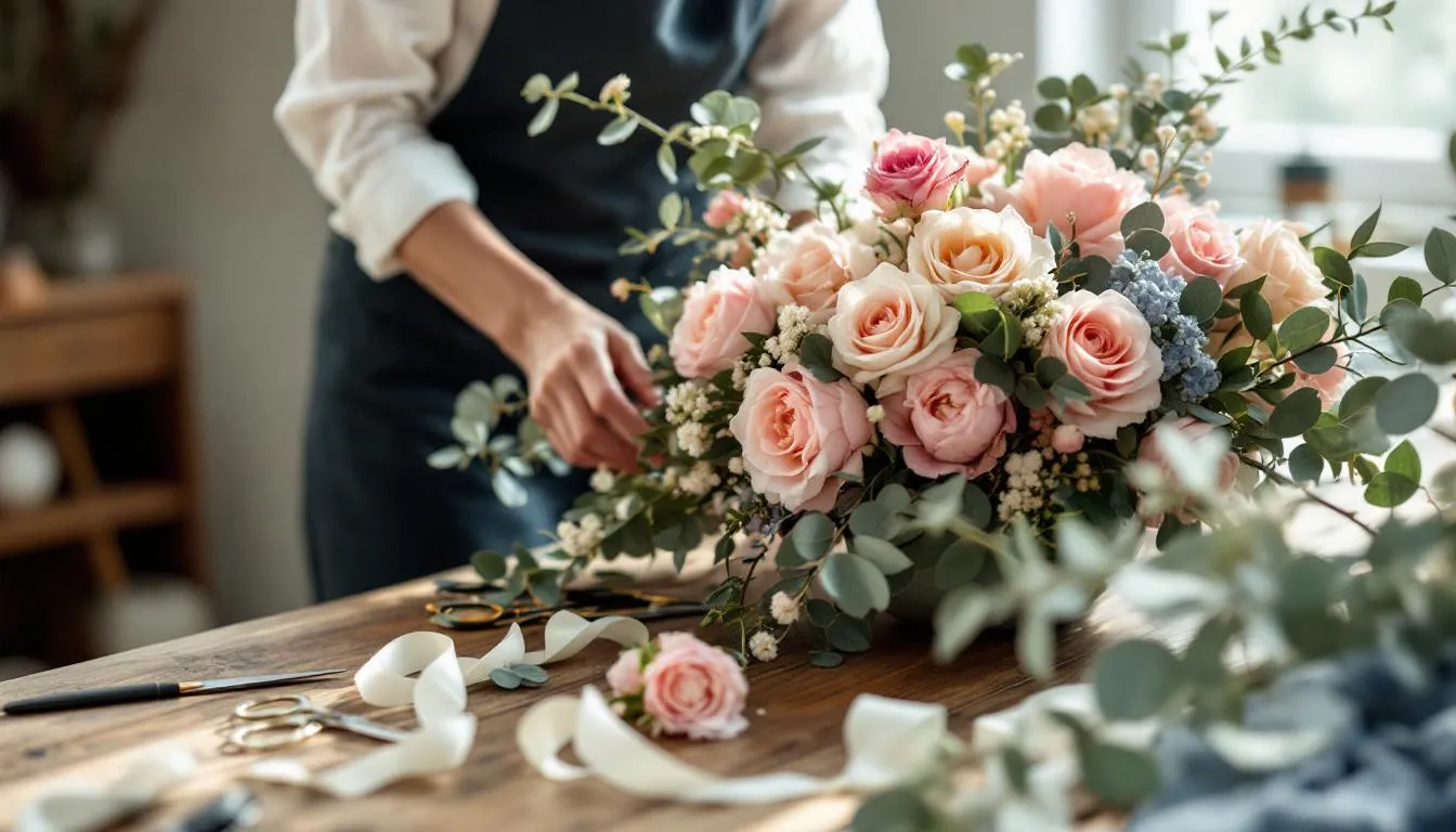 Composition florale art floral harmonie couleurs