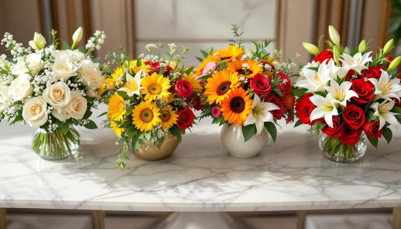 Compositions florales occasions mariage anniversaire événements