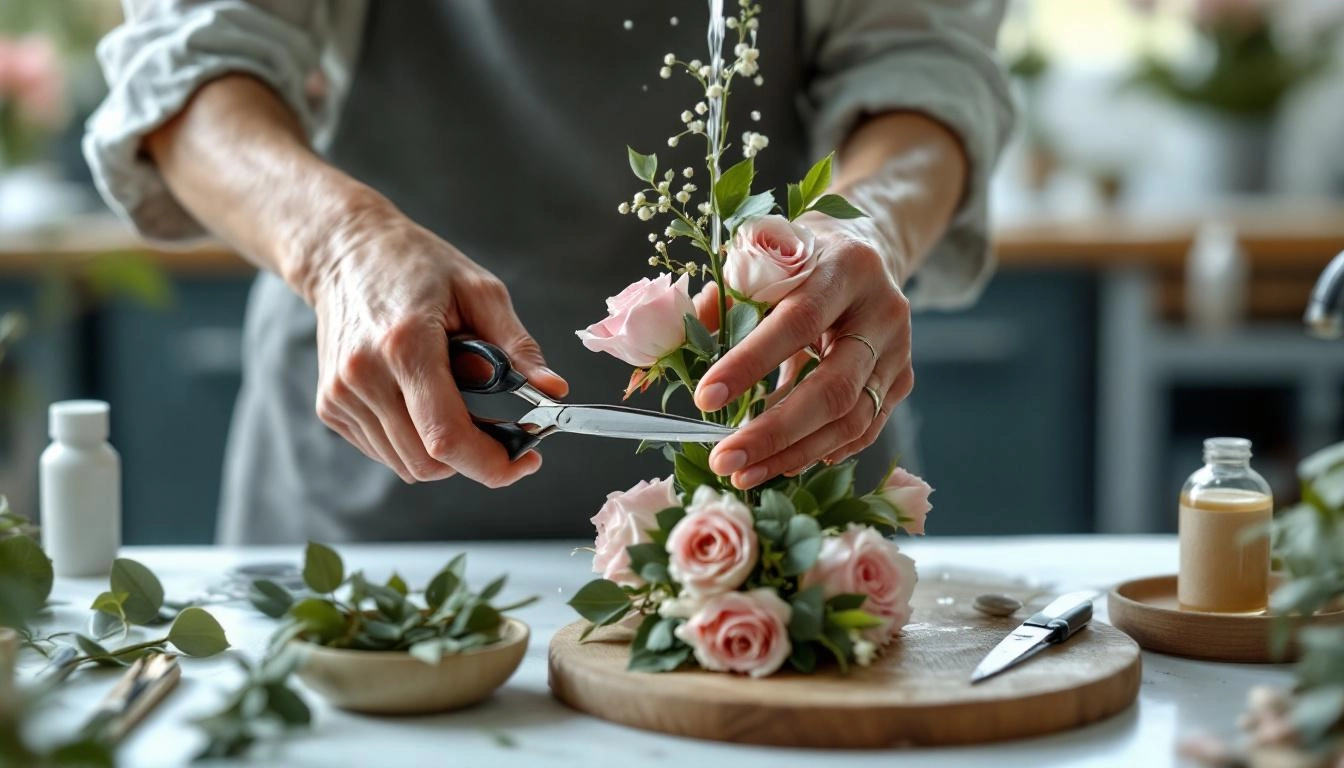 Conseils expert réussir composition florale maison