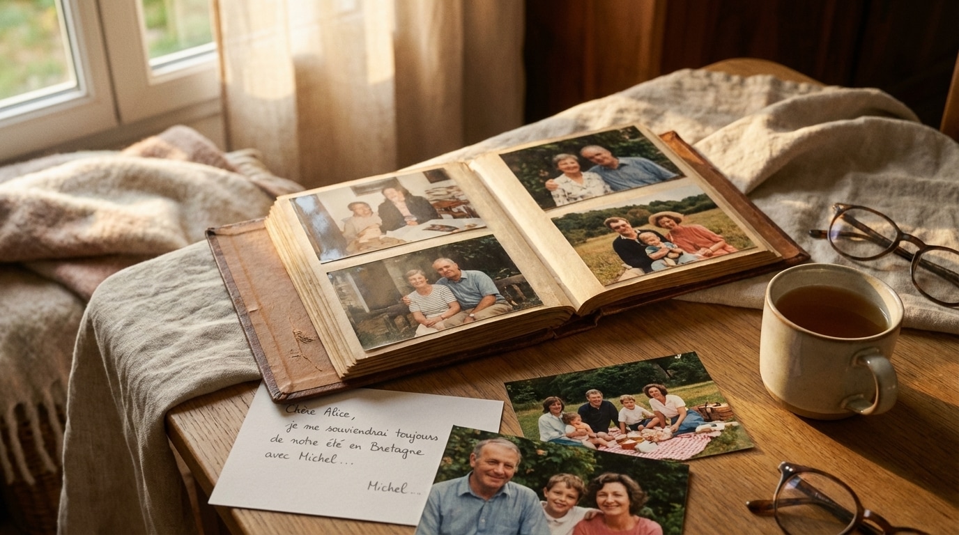 Souvenir anecdote carte deuil personnalisée