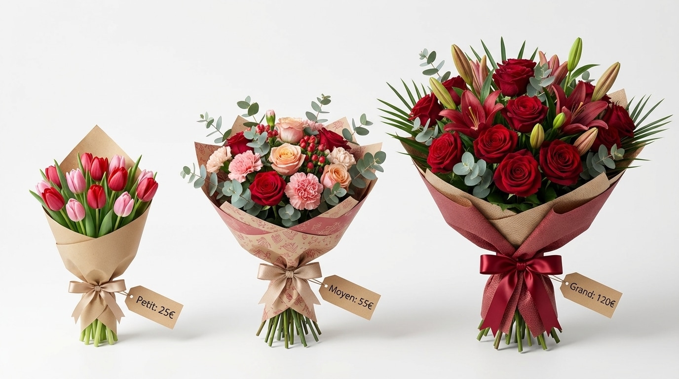 Budget bouquet Saint Valentin formats prix