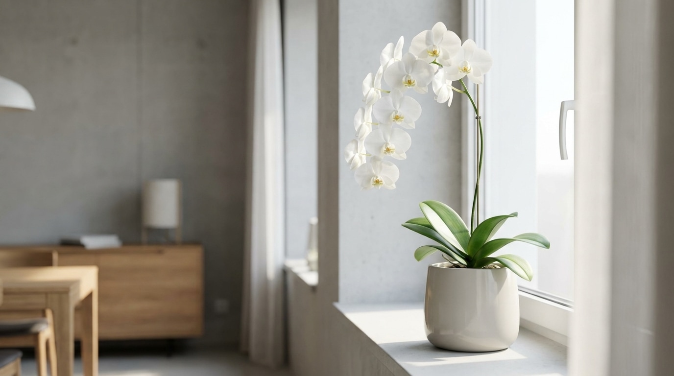Orchidées plantes durables Saint Valentin longue