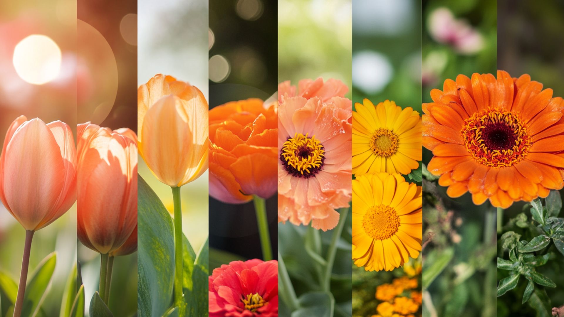 Calendrier floraison fleurs oranges